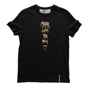 Vents Brull Big Five Camo T Shirt Mens Small Black South Africa